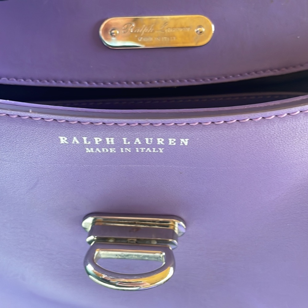 Ralph Lauren LILAC Leather Tiffin bag - Picture 15 of 16